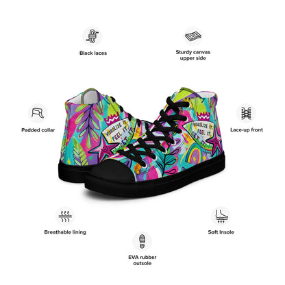 Unisex high top canvas shoes - Feel it - LucyKay store
