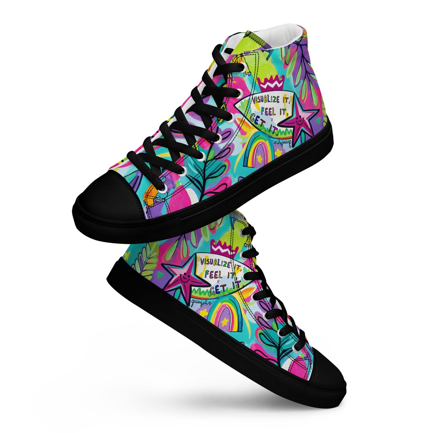Unisex high top canvas shoes - Feel it - LucyKay store
