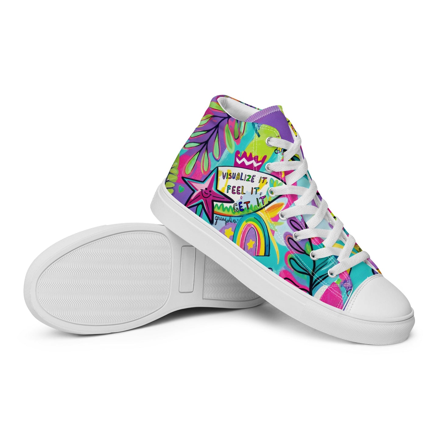 Unisex high top canvas shoes - Feel it - LucyKay store