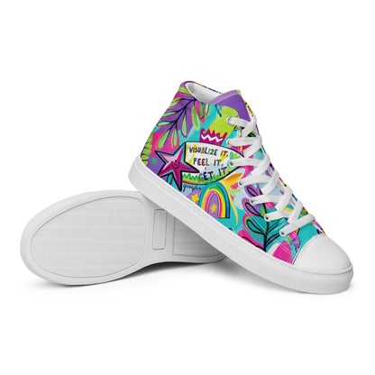 Unisex high top canvas shoes - Feel it - LucyKay store