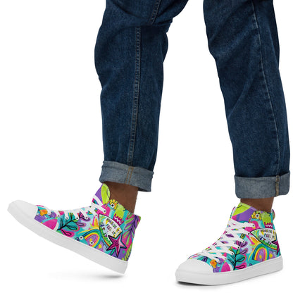 Unisex high top canvas shoes - Feel it - LucyKay store