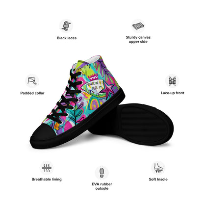 Unisex high top canvas shoes - Feel it - LucyKay store