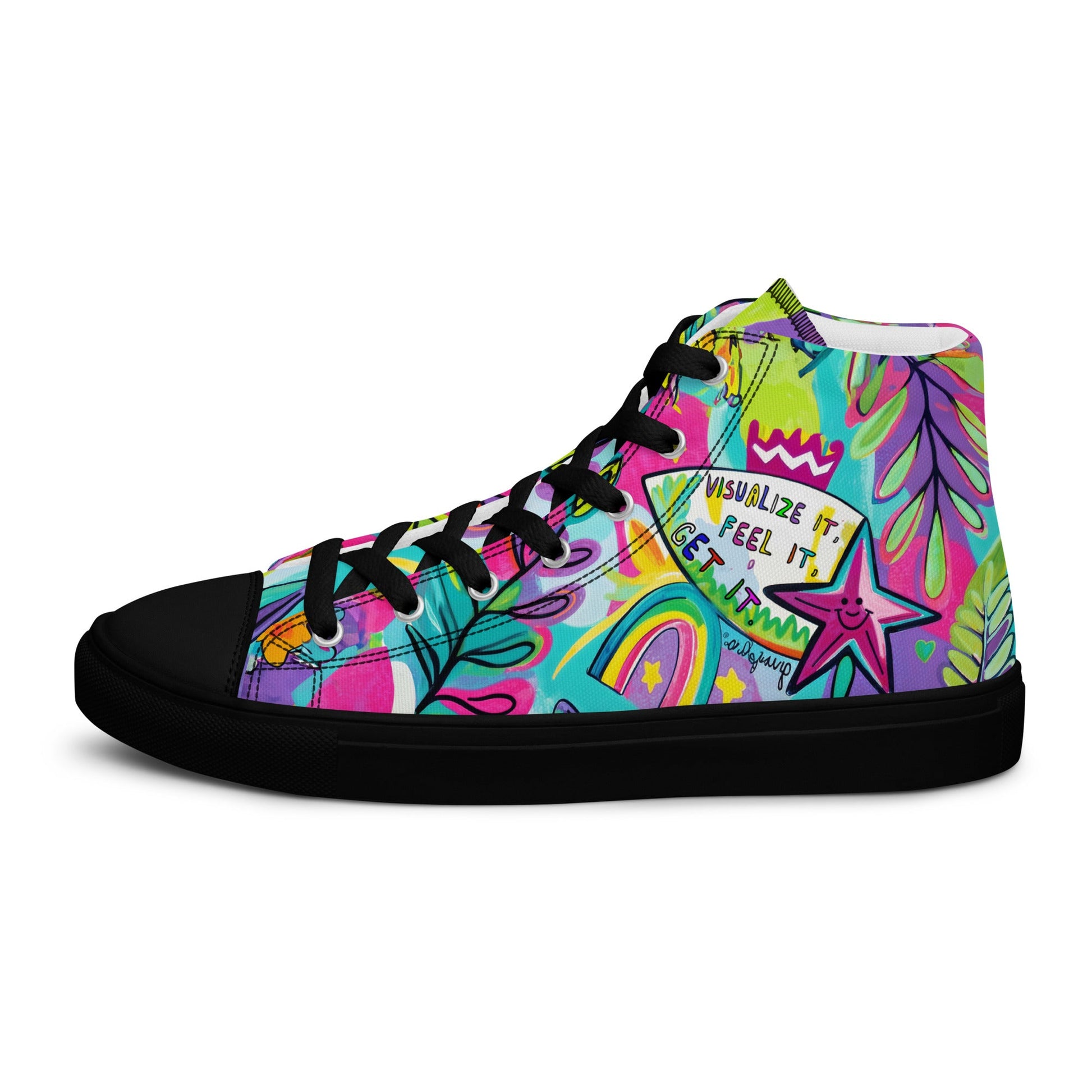 Unisex high top canvas shoes - Feel it - LucyKay store