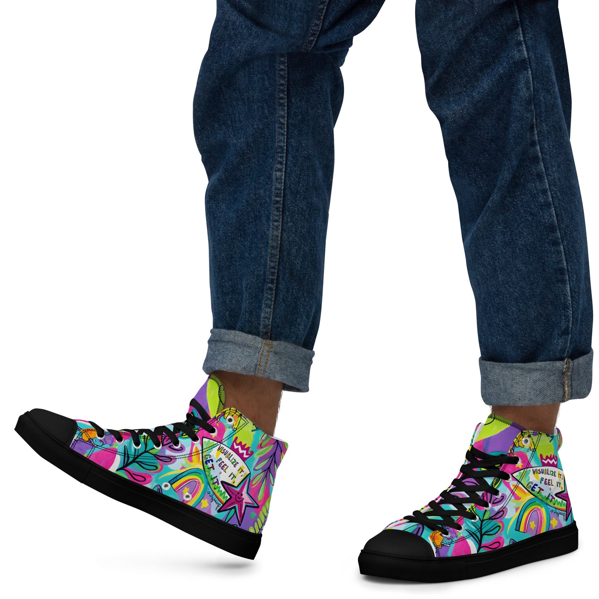 Unisex high top canvas shoes - Feel it - LucyKay store