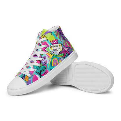 Unisex high top canvas shoes - Feel it - LucyKay store