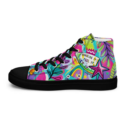 Unisex high top canvas shoes - Feel it - LucyKay store