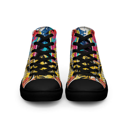 Unisex high top canvas shoes - Floral Pattern - LucyKay store