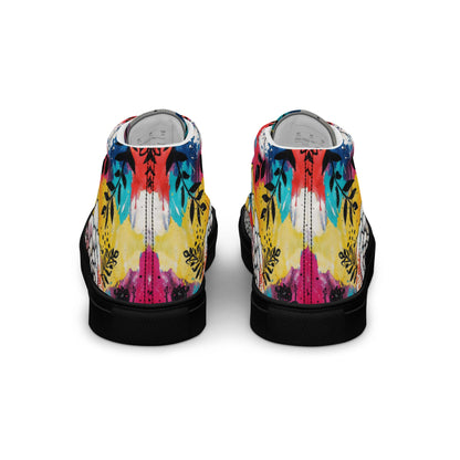 Unisex high top canvas shoes - Floral Pattern - LucyKay store