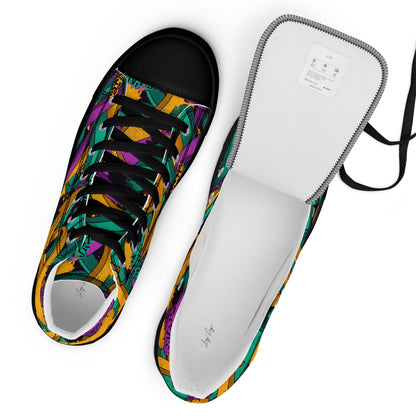 Unisex high top canvas shoes - Grafitti Design - LucyKay store
