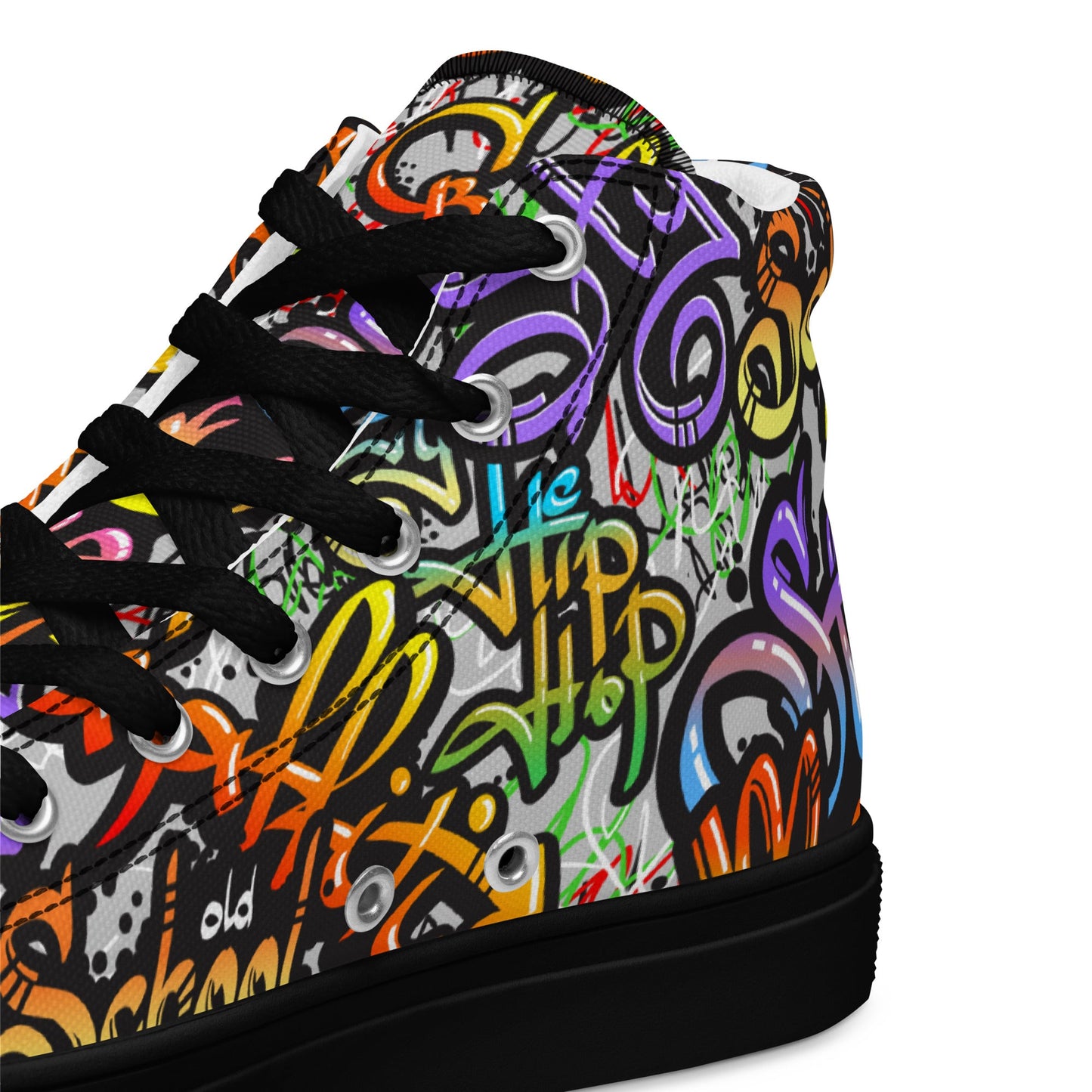 Unisex high top canvas shoes - Grafitti Style - LucyKay store