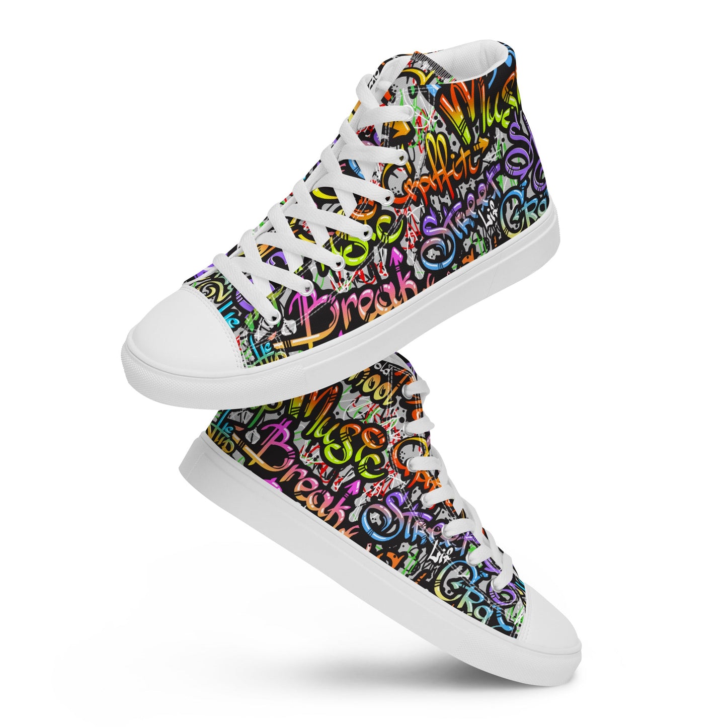 Unisex high top canvas shoes - Grafitti Style - LucyKay store