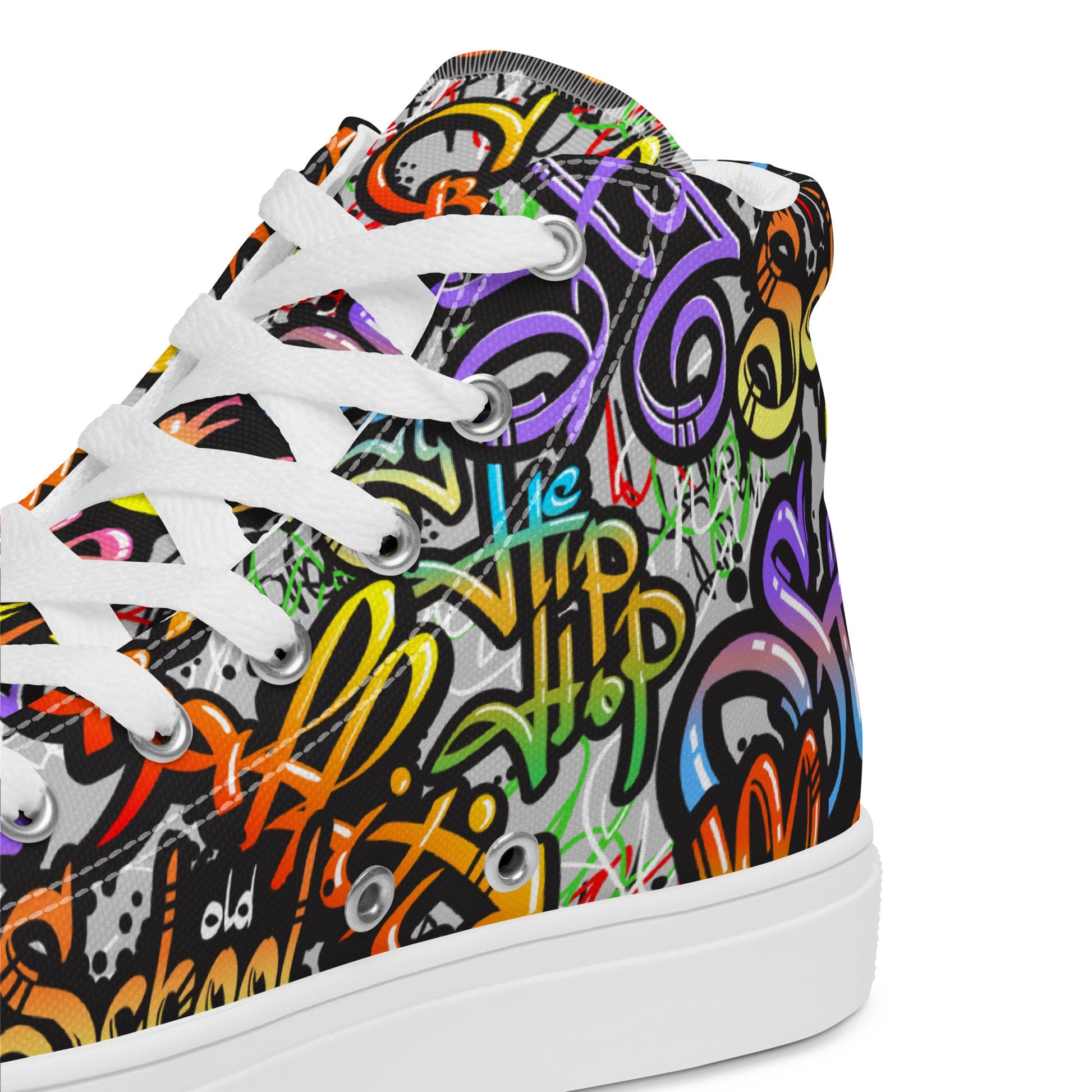 Unisex high top canvas shoes - Grafitti Style - LucyKay store