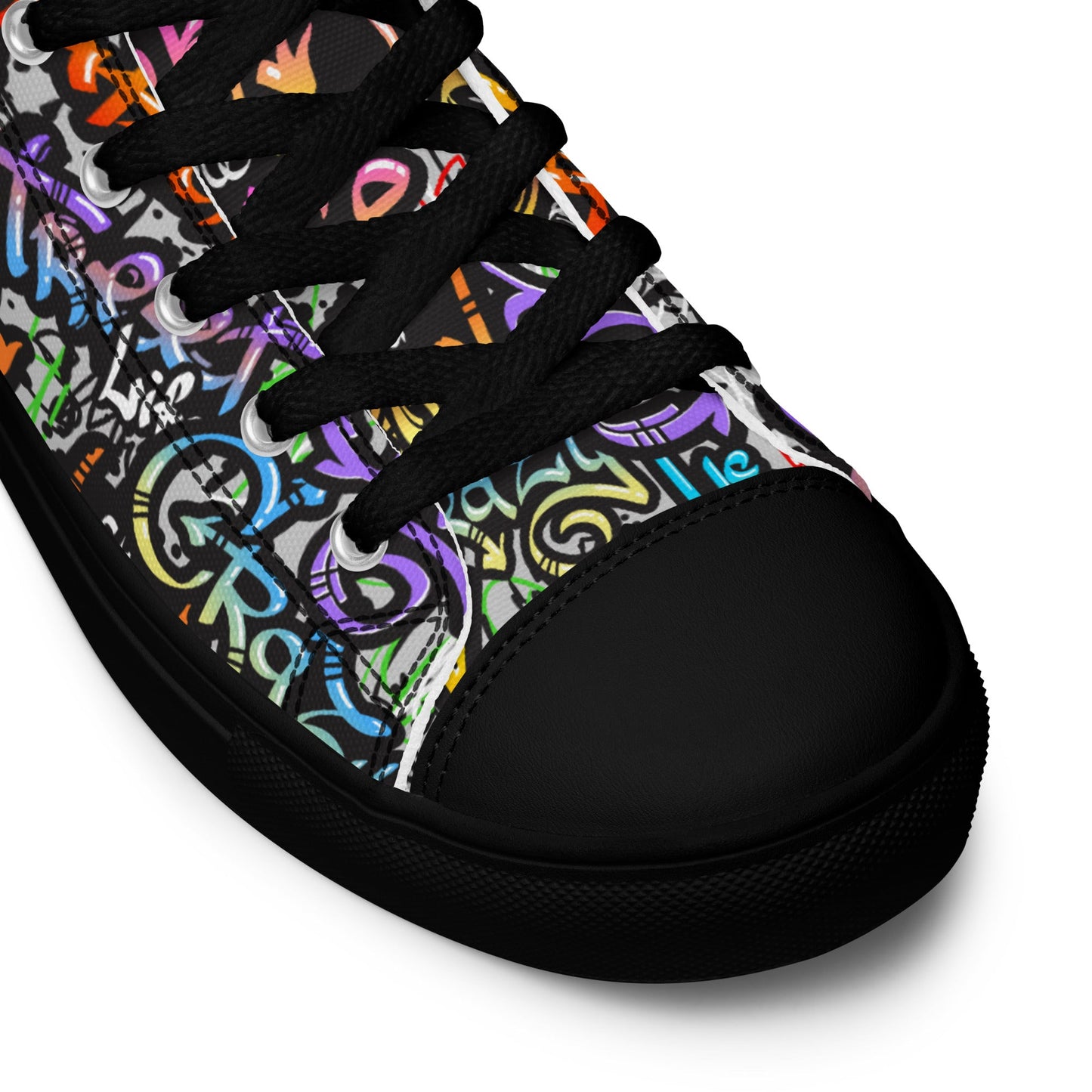Unisex high top canvas shoes - Grafitti Style - LucyKay store