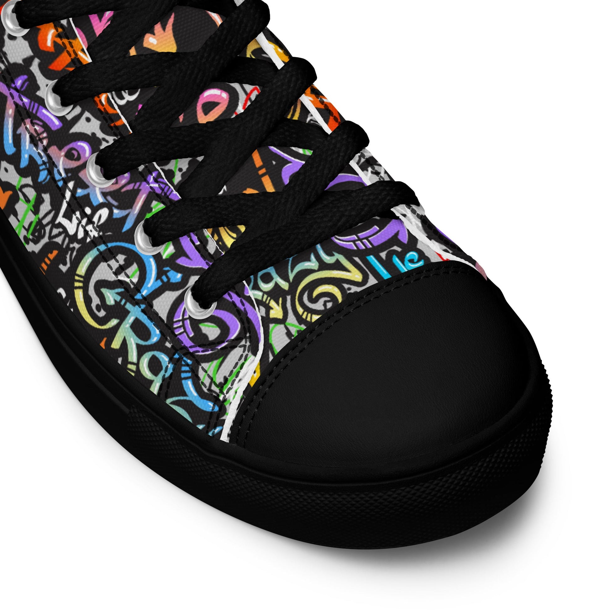 Unisex high top canvas shoes - Grafitti Style - LucyKay store