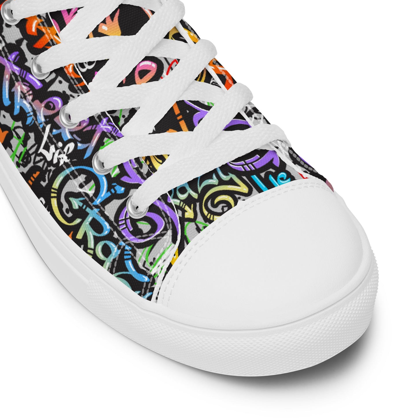 Unisex high top canvas shoes - Grafitti Style - LucyKay store