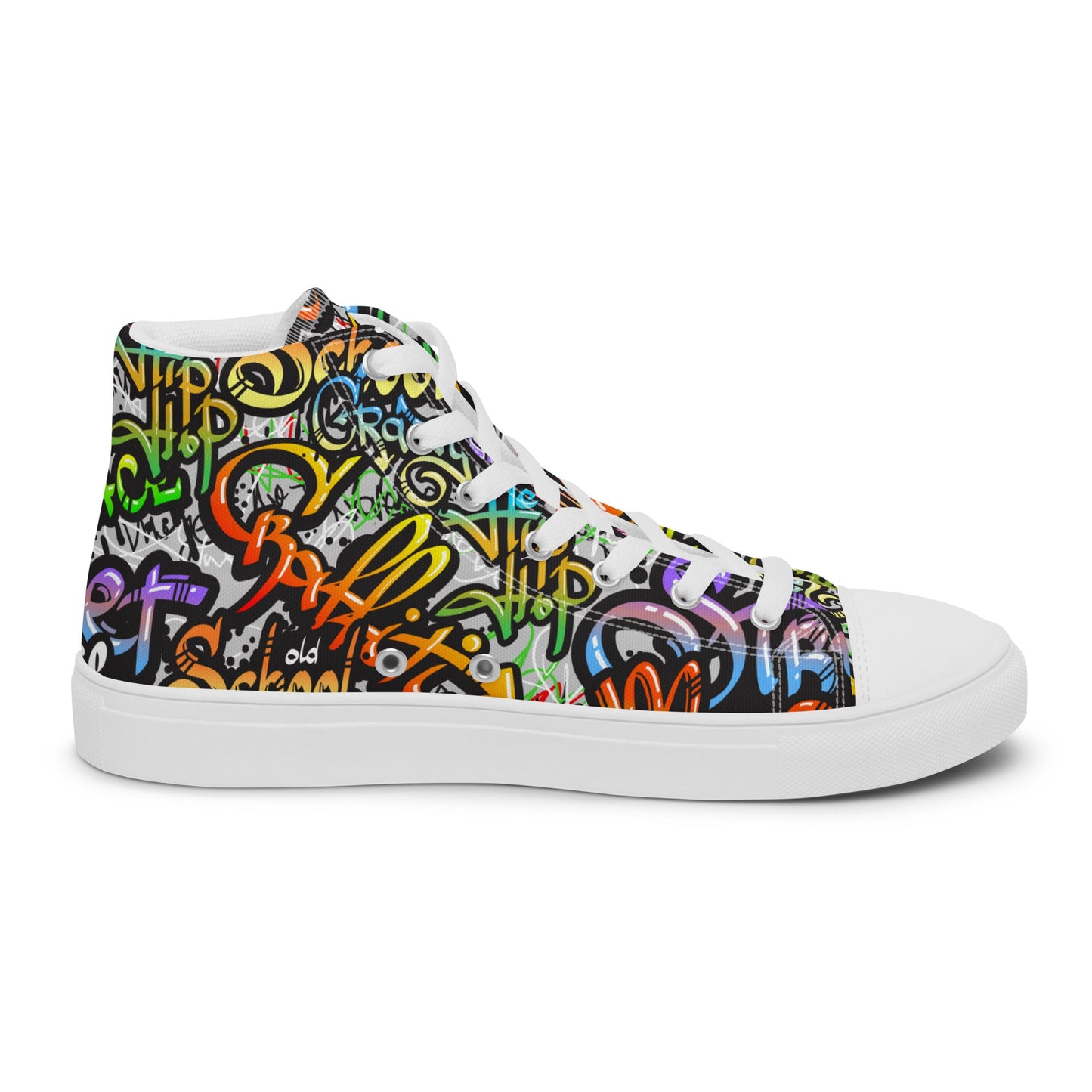 Unisex high top canvas shoes - Grafitti Style - LucyKay store
