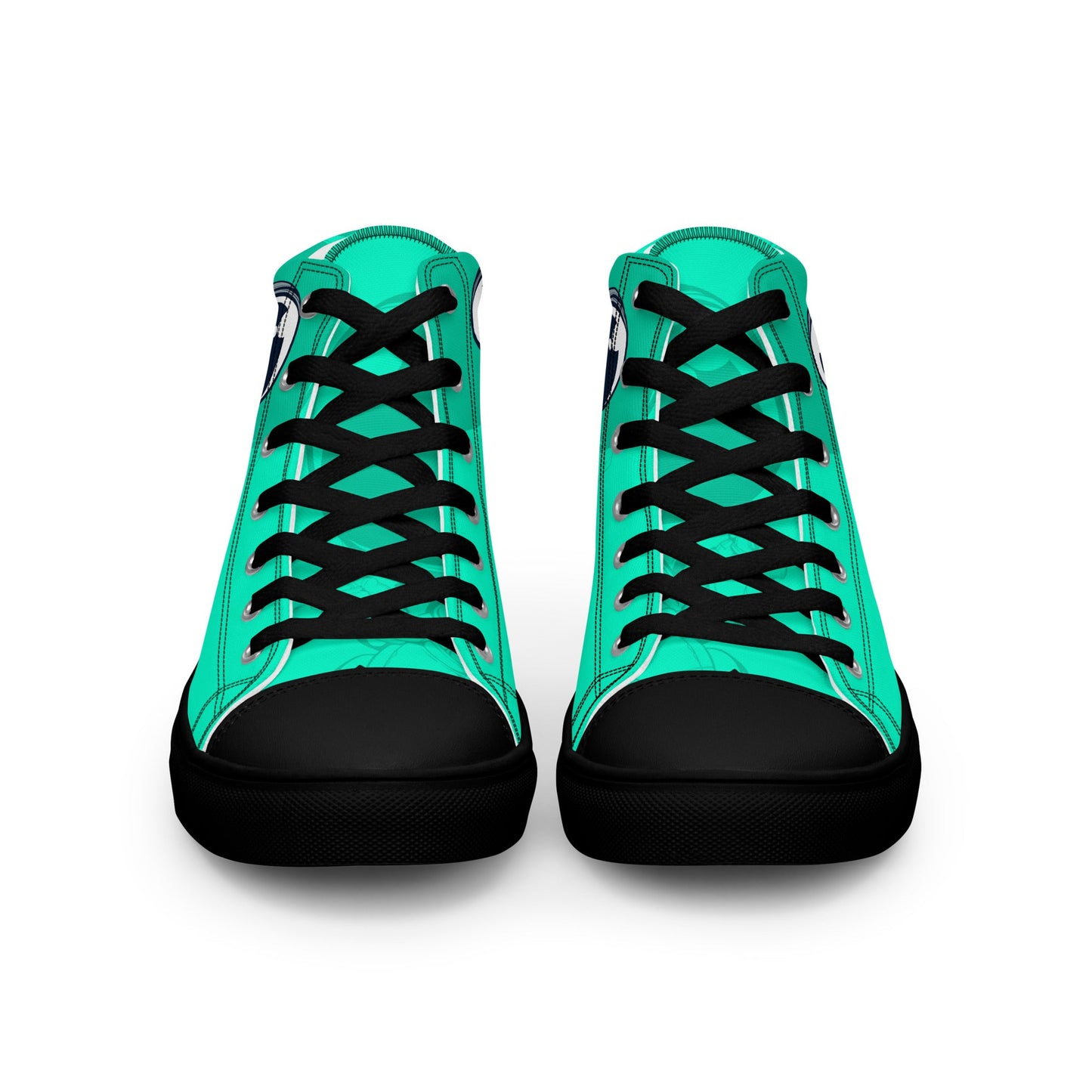 Unisex high top canvas shoes - Green Astronaut - LucyKay store