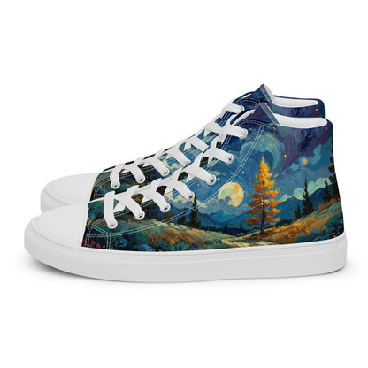 Unisex high top canvas shoes - Lanscape painting - LucyKay store