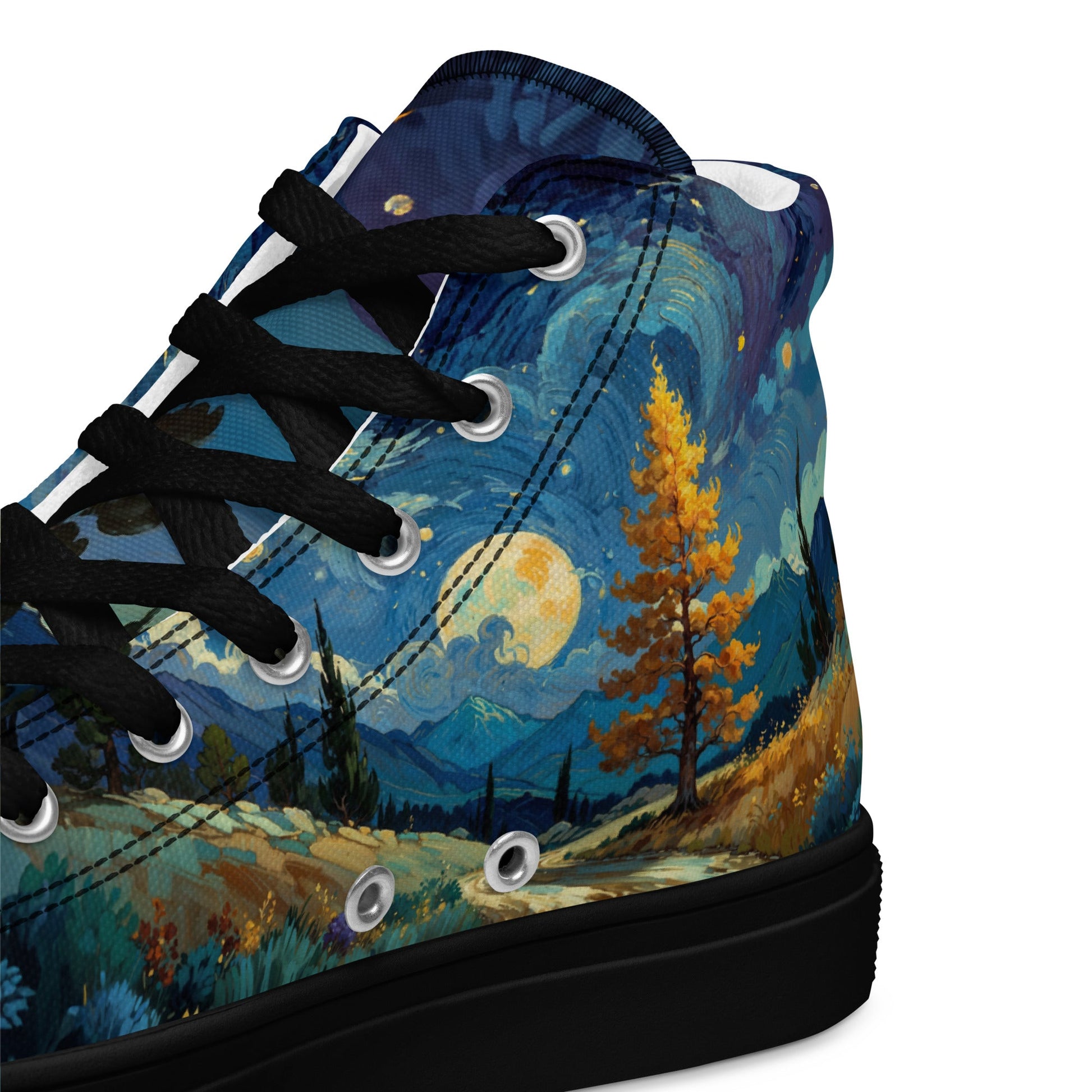 Unisex high top canvas shoes - Lanscape painting - LucyKay store