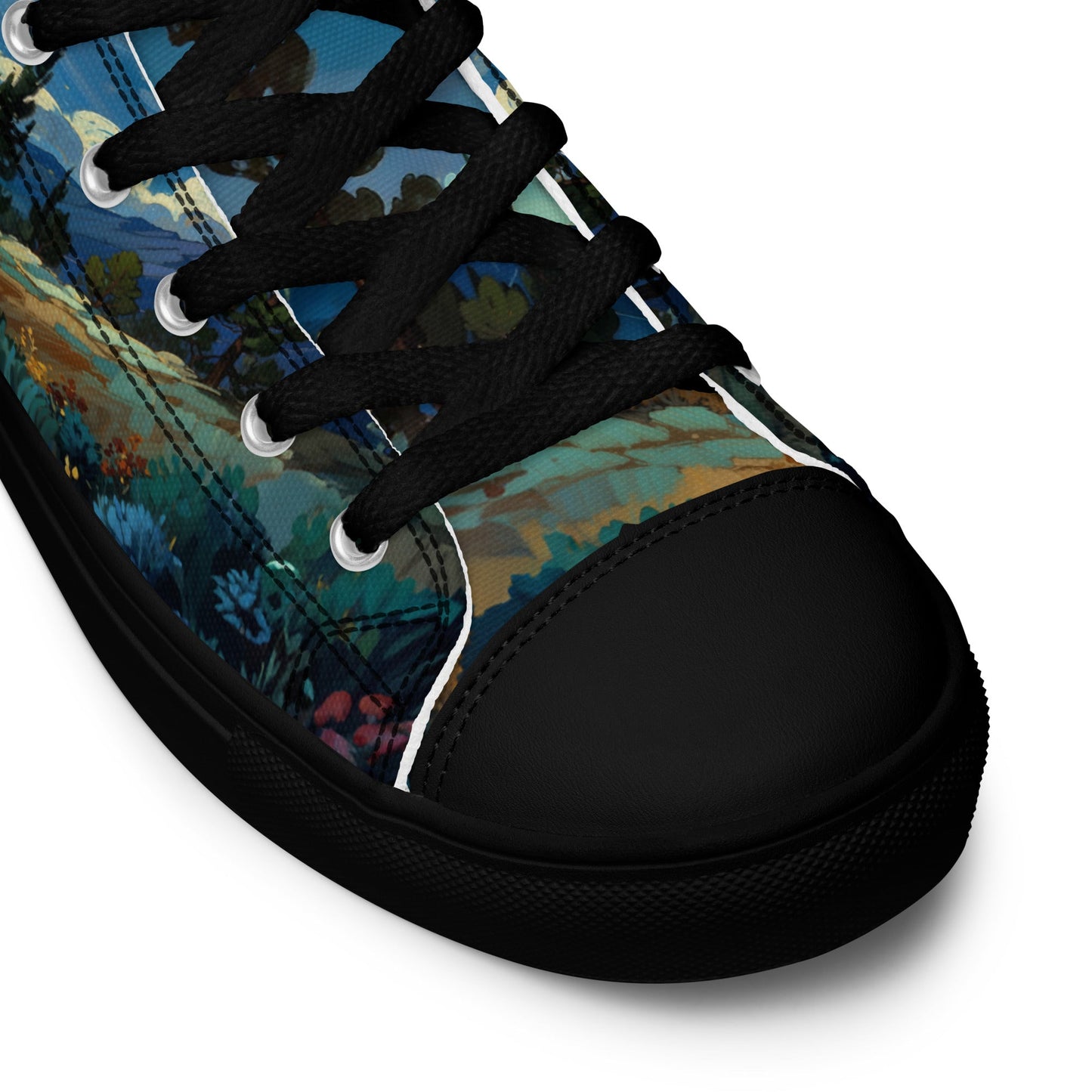 Unisex high top canvas shoes - Lanscape painting - LucyKay store