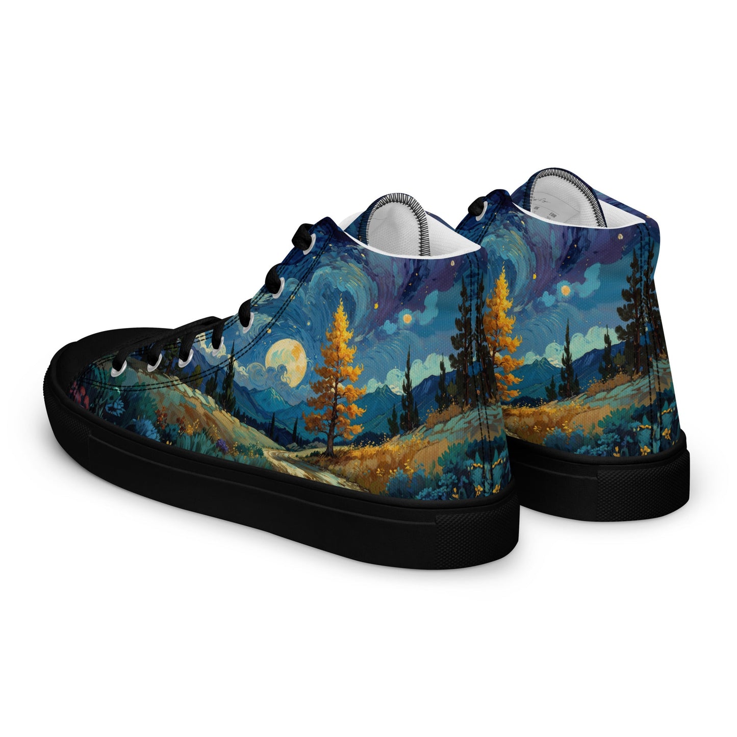 Unisex high top canvas shoes - Lanscape painting - LucyKay store