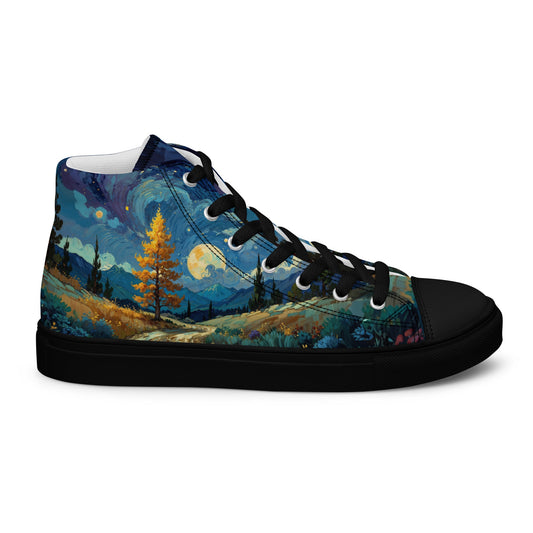Unisex high top canvas shoes - Lanscape painting - LucyKay store