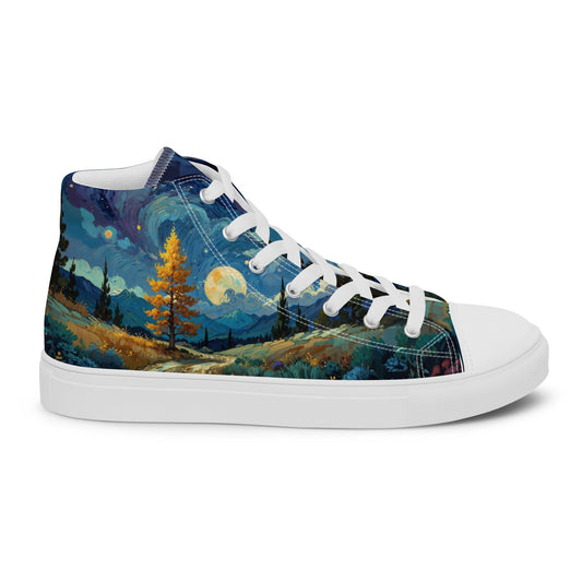 Unisex high top canvas shoes - Lanscape painting - LucyKay store