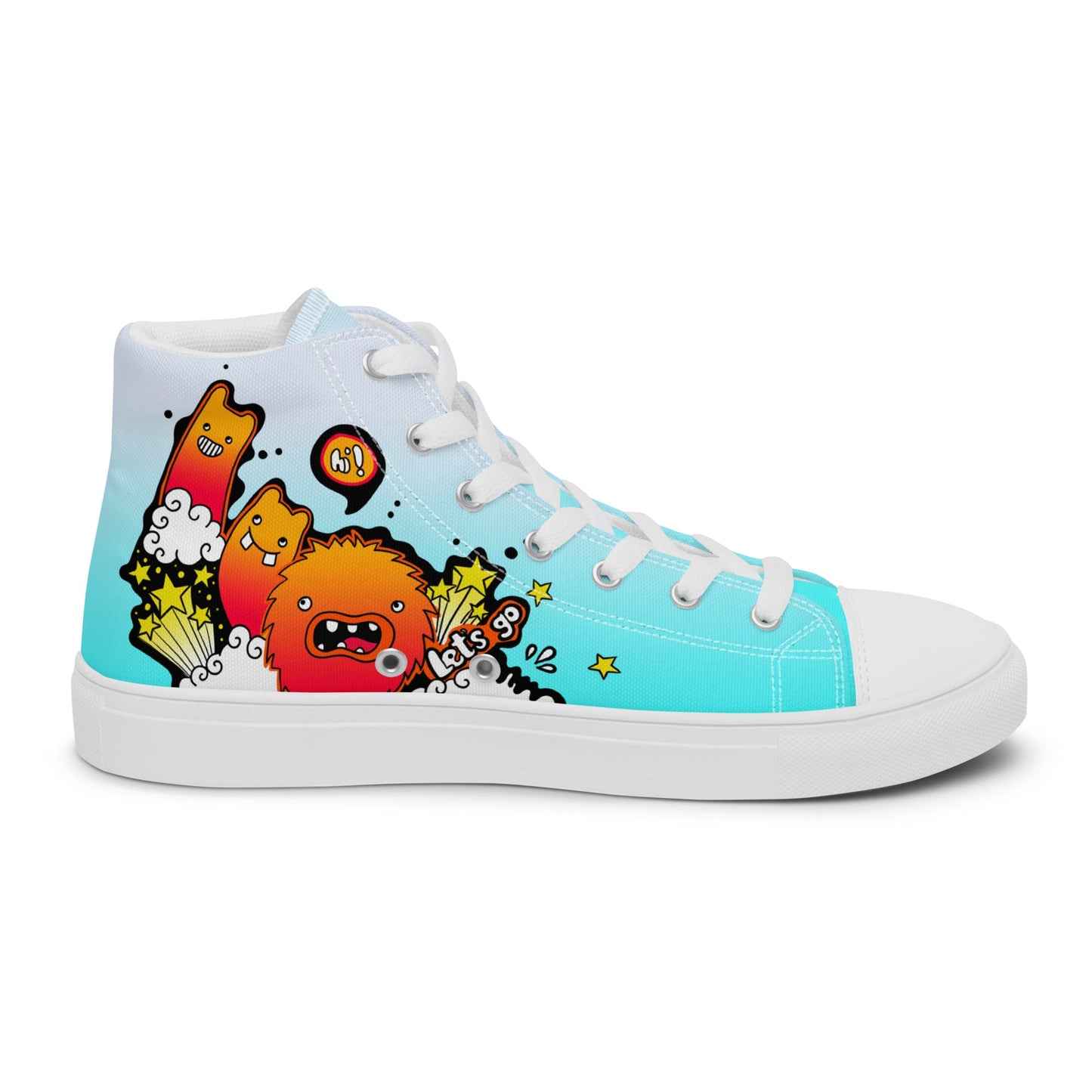 Unisex high top canvas shoes - Let'go - LucyKay store