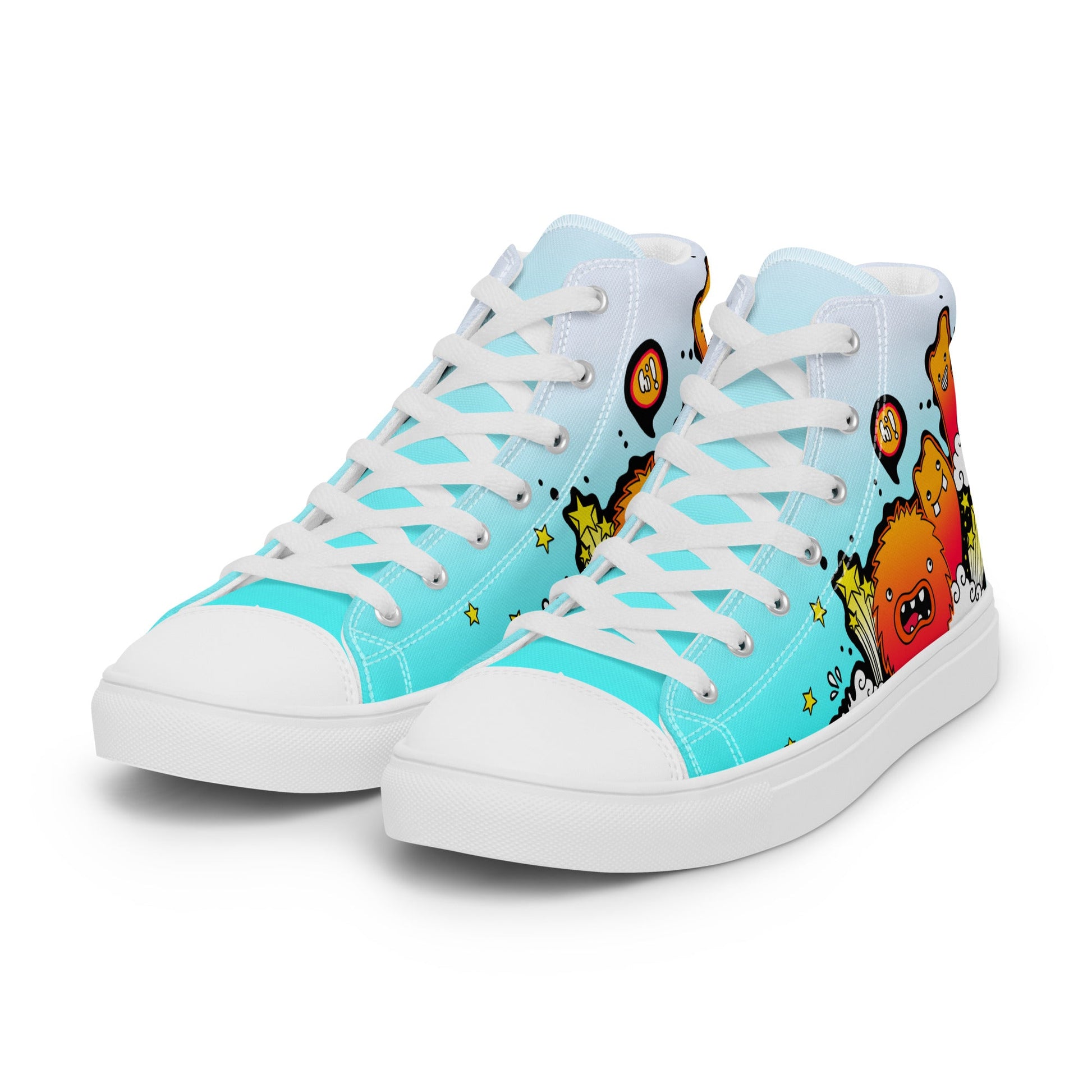 Unisex high top canvas shoes - Let'go - LucyKay store