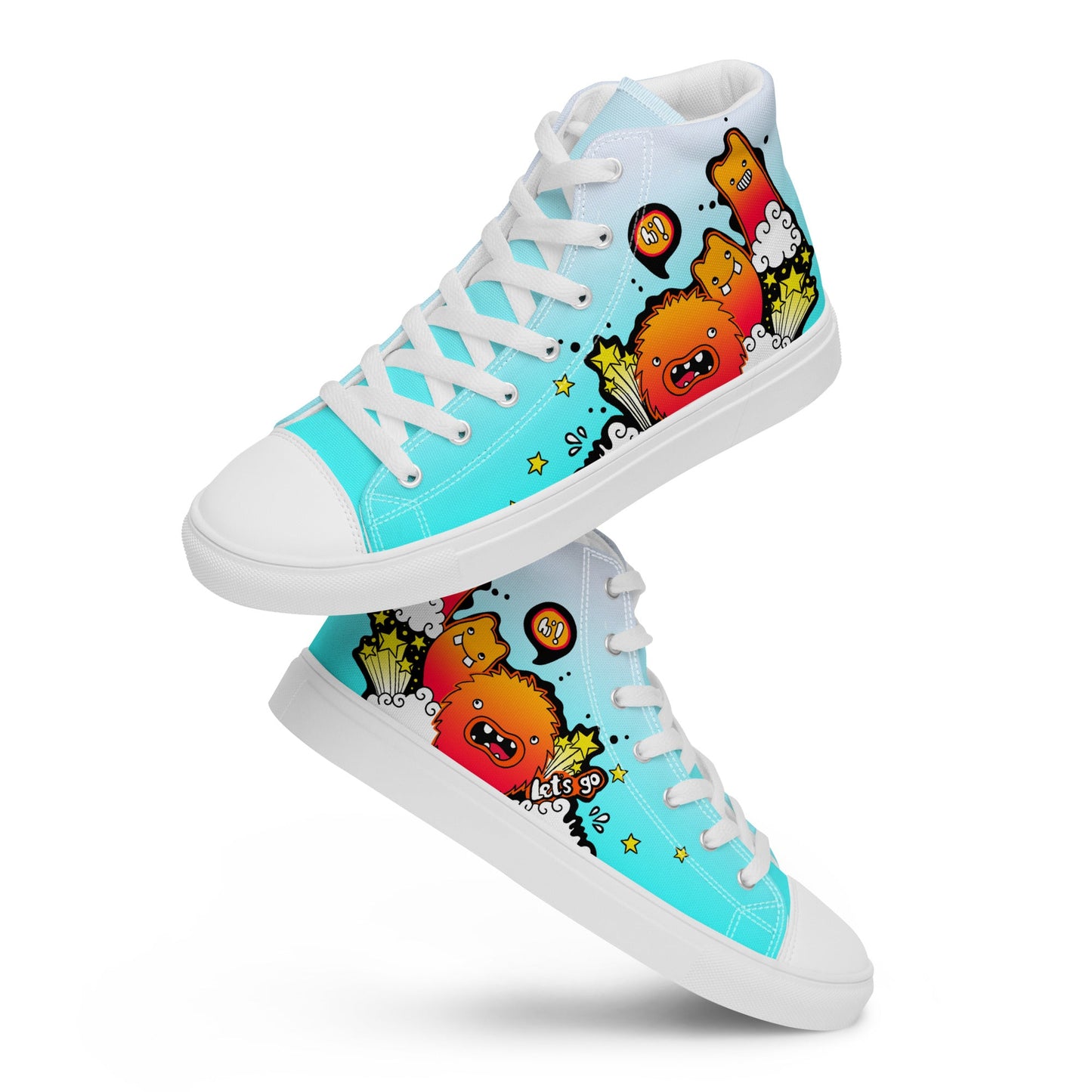 Unisex high top canvas shoes - Let'go - LucyKay store