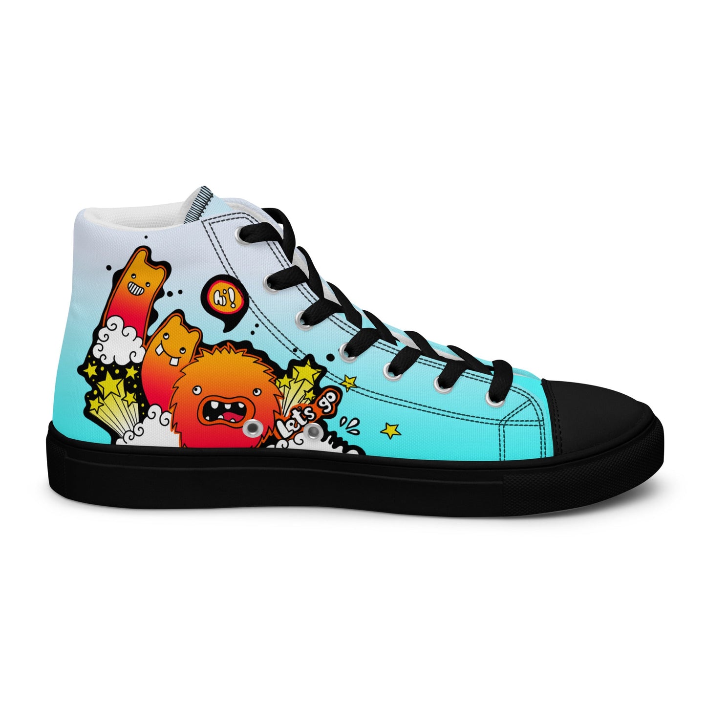 Unisex high top canvas shoes - Let'go - LucyKay store