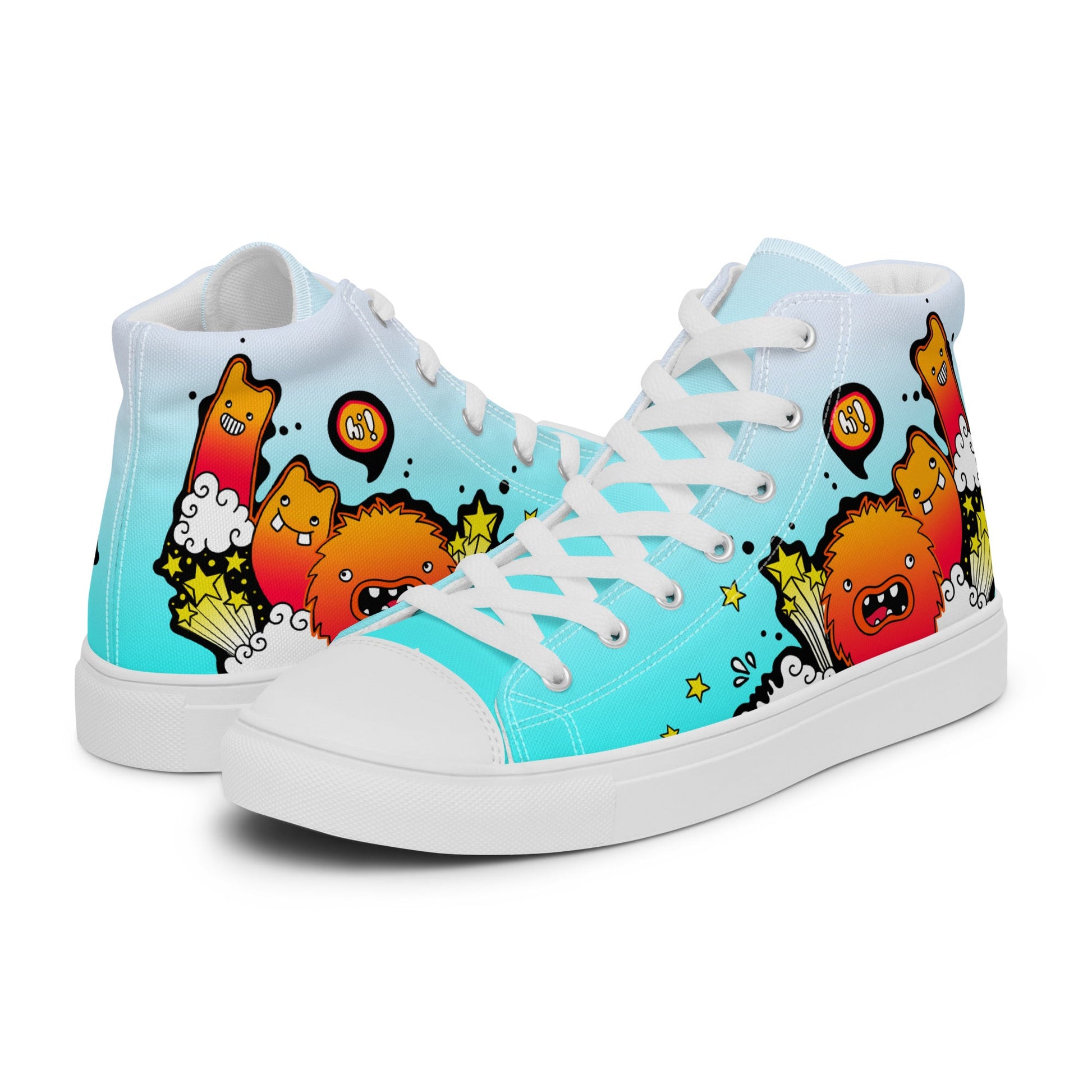 Unisex high top canvas shoes - Let'go - LucyKay store