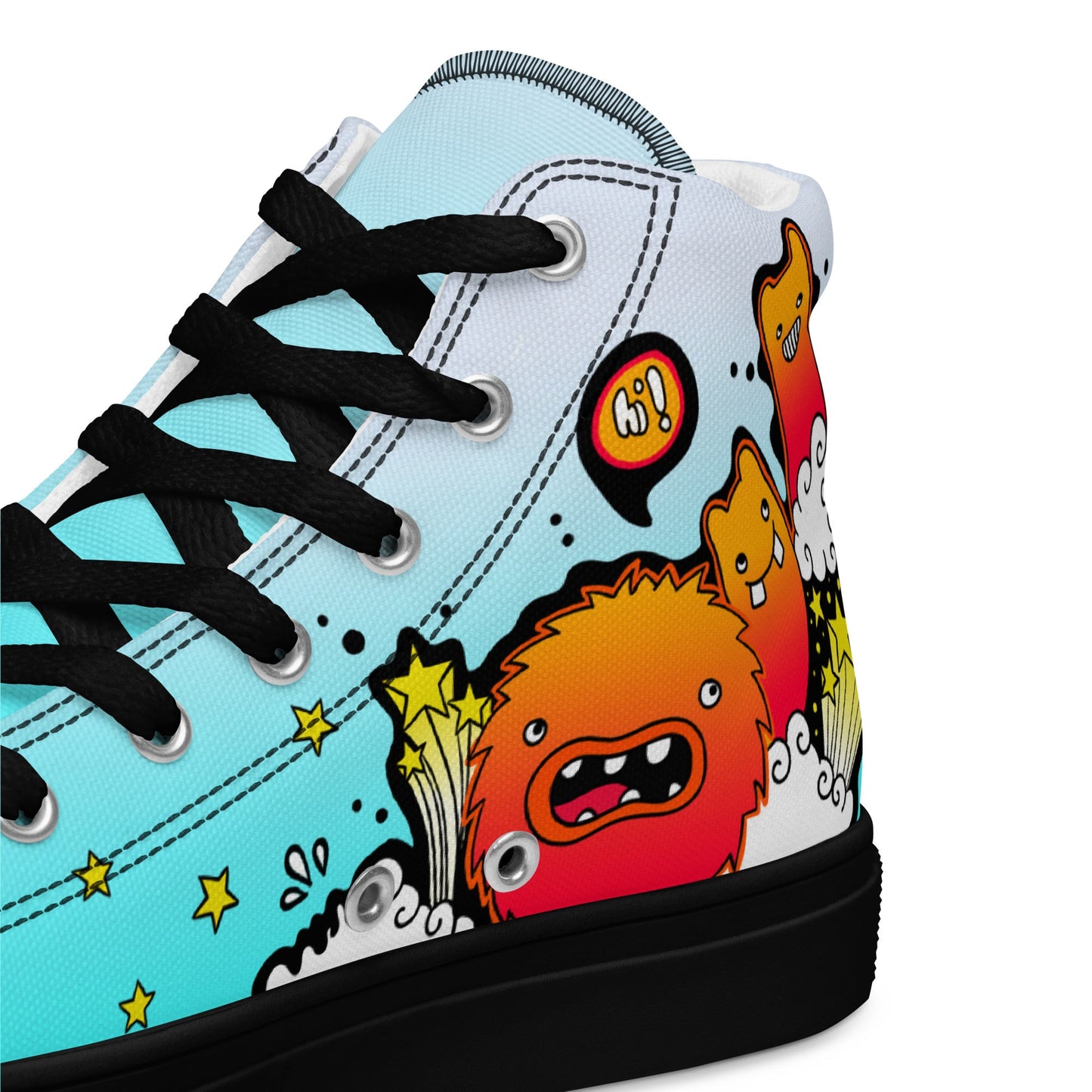 Unisex high top canvas shoes - Let'go - LucyKay store