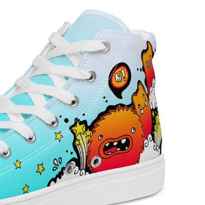 Unisex high top canvas shoes - Let'go - LucyKay store