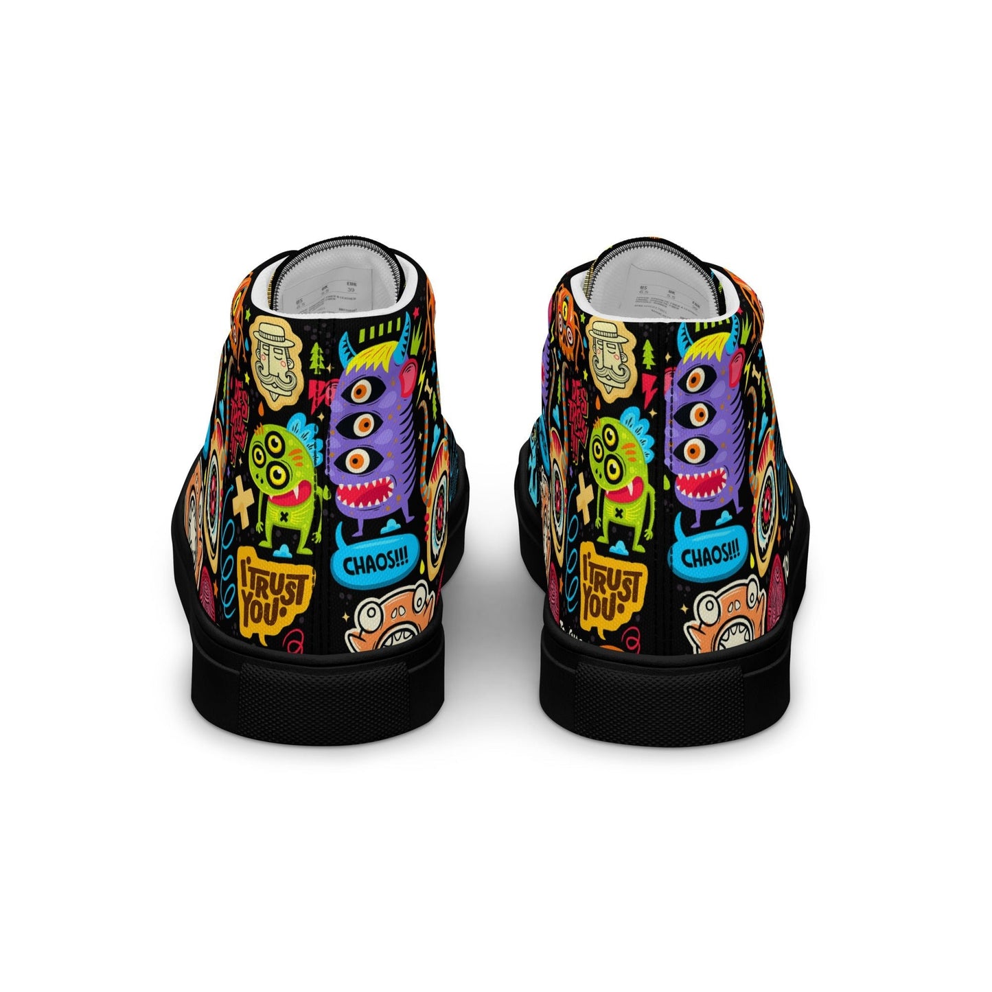 Unisex high top canvas shoes - Little monsters - LucyKay store
