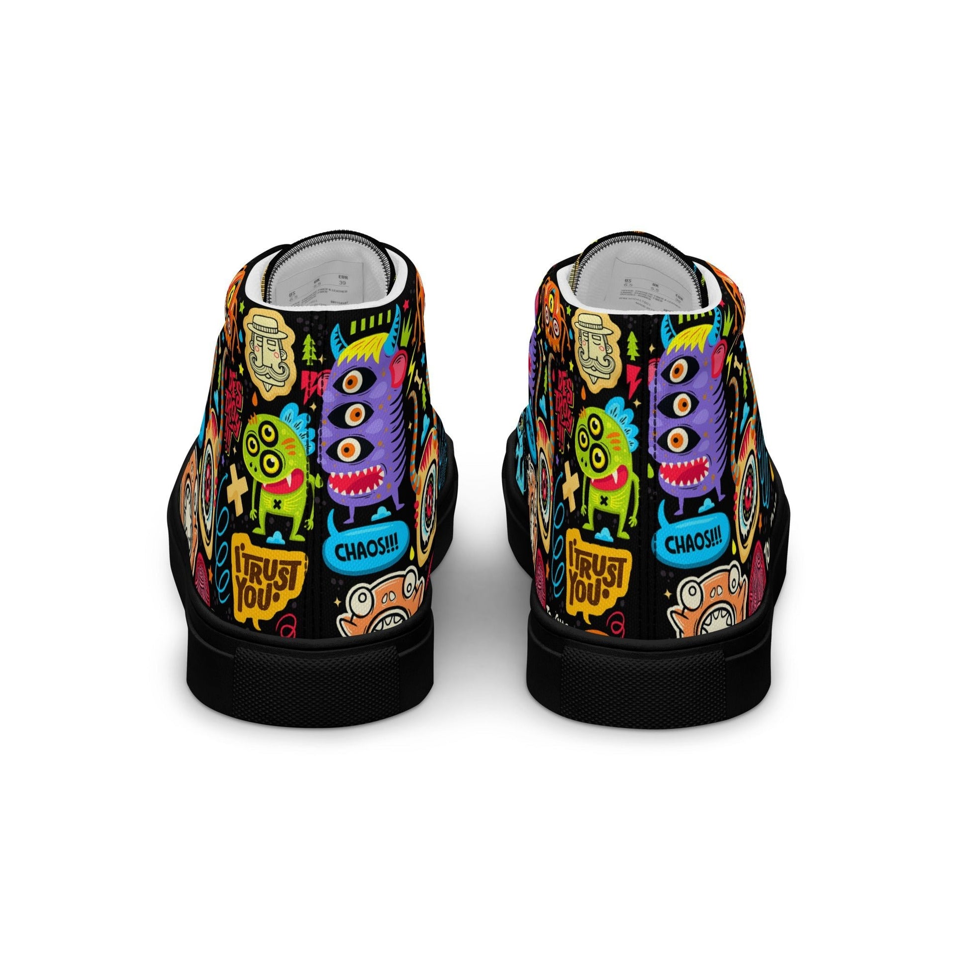 Unisex high top canvas shoes - Little monsters - LucyKay store