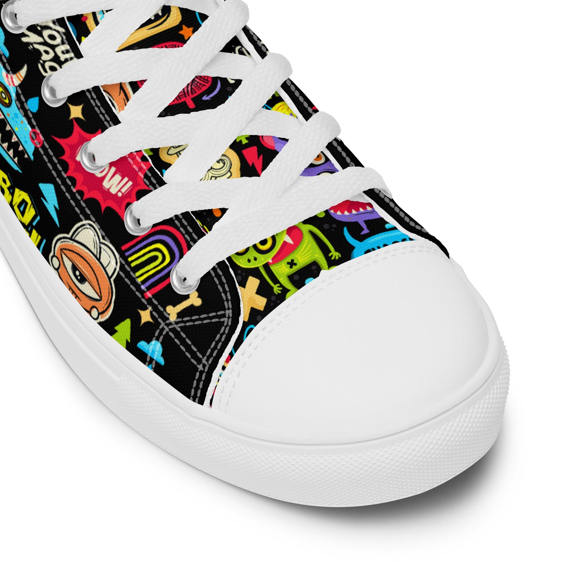 Unisex high top canvas shoes - Little monsters - LucyKay store