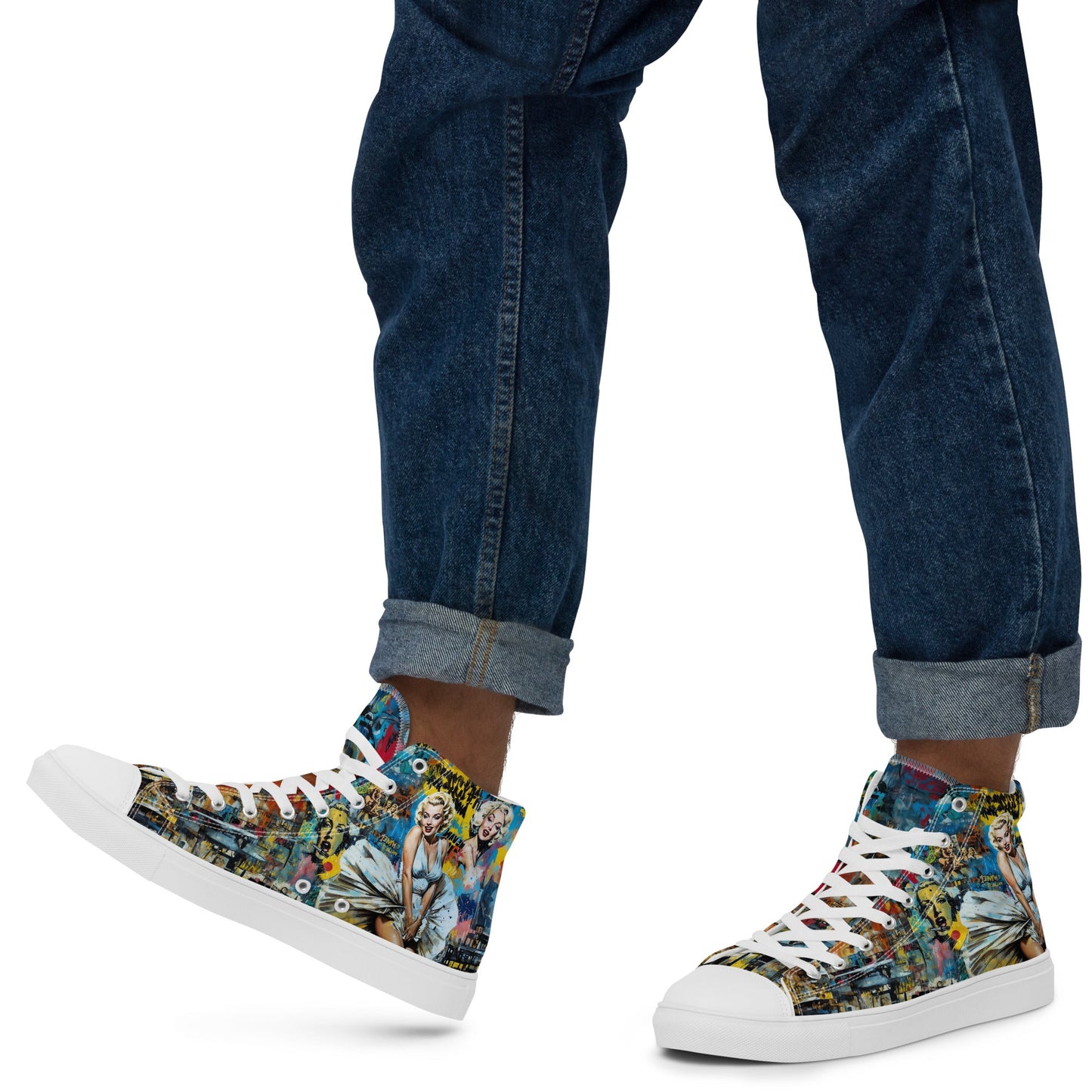 Unisex high top canvas shoes - Marilyn Monroe - LucyKay store