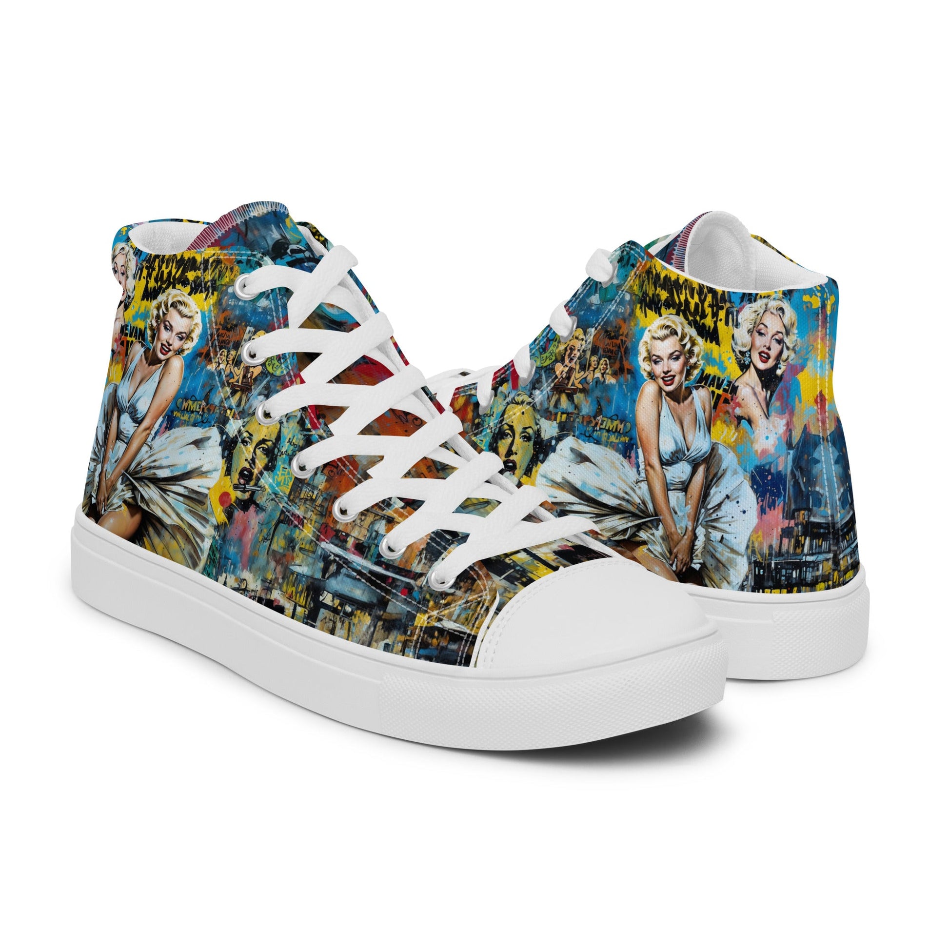 Unisex high top canvas shoes - Marilyn Monroe - LucyKay store