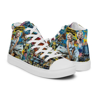 Unisex high top canvas shoes - Marilyn Monroe - LucyKay store