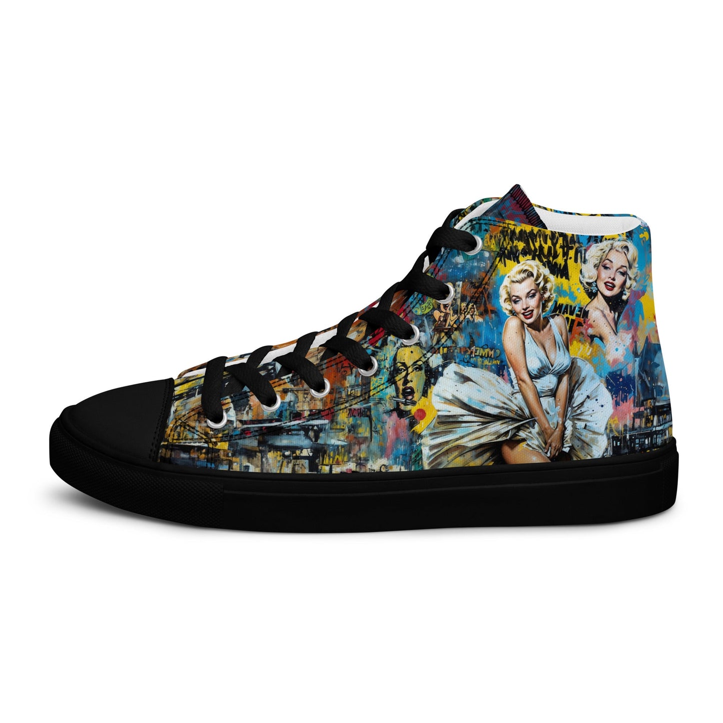 Unisex high top canvas shoes - Marilyn Monroe - LucyKay store