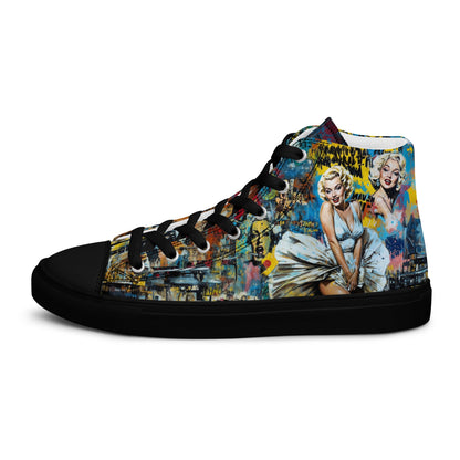 Unisex high top canvas shoes - Marilyn Monroe - LucyKay store