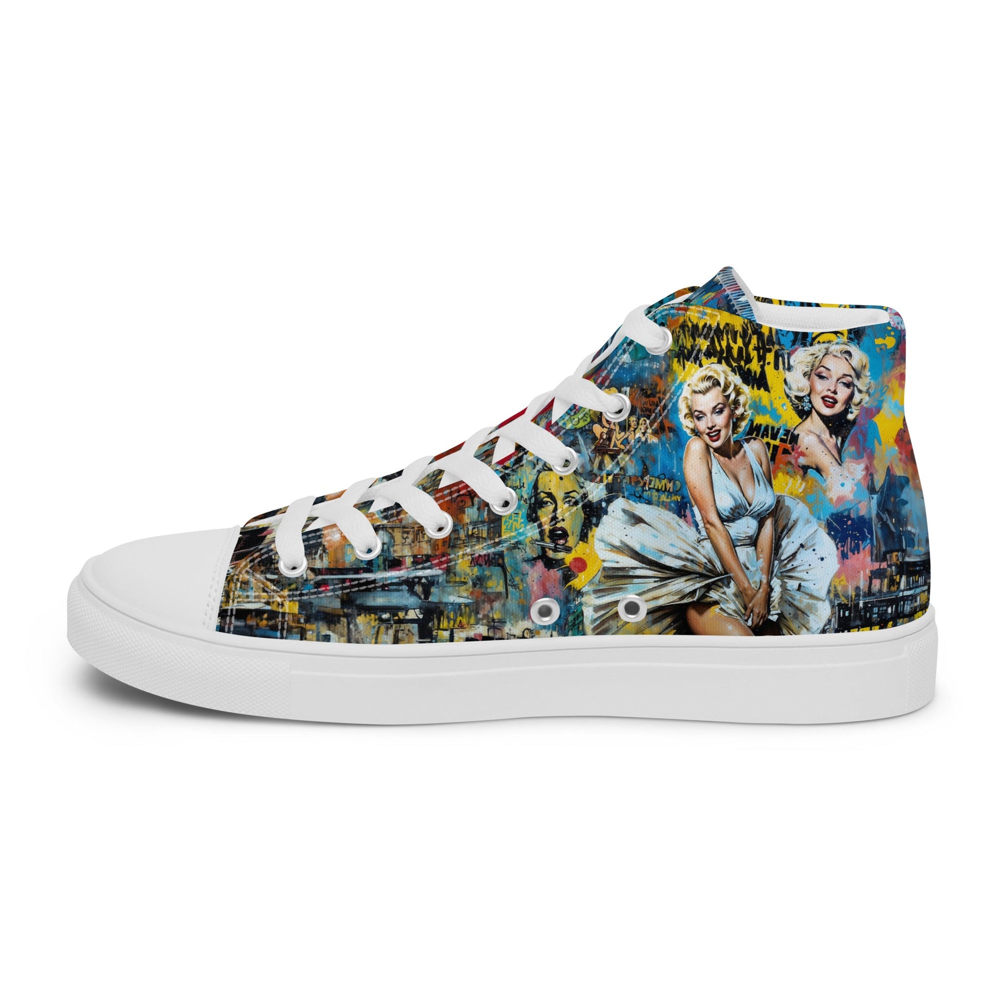 Unisex high top canvas shoes - Marilyn Monroe - LucyKay store