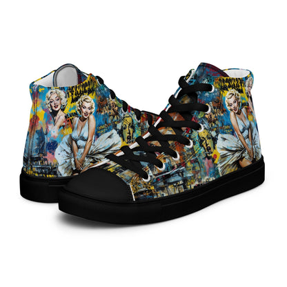Unisex high top canvas shoes - Marilyn Monroe - LucyKay store