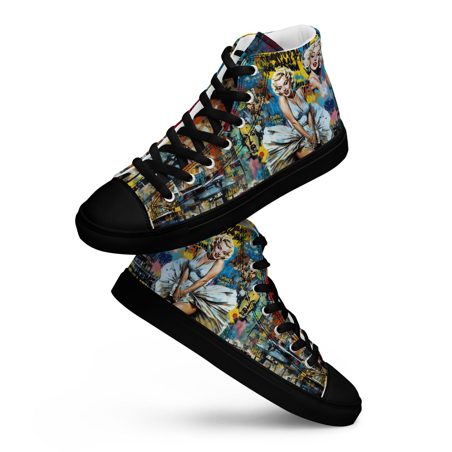 Unisex high top canvas shoes - Marilyn Monroe - LucyKay store