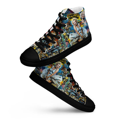 Unisex high top canvas shoes - Marilyn Monroe - LucyKay store
