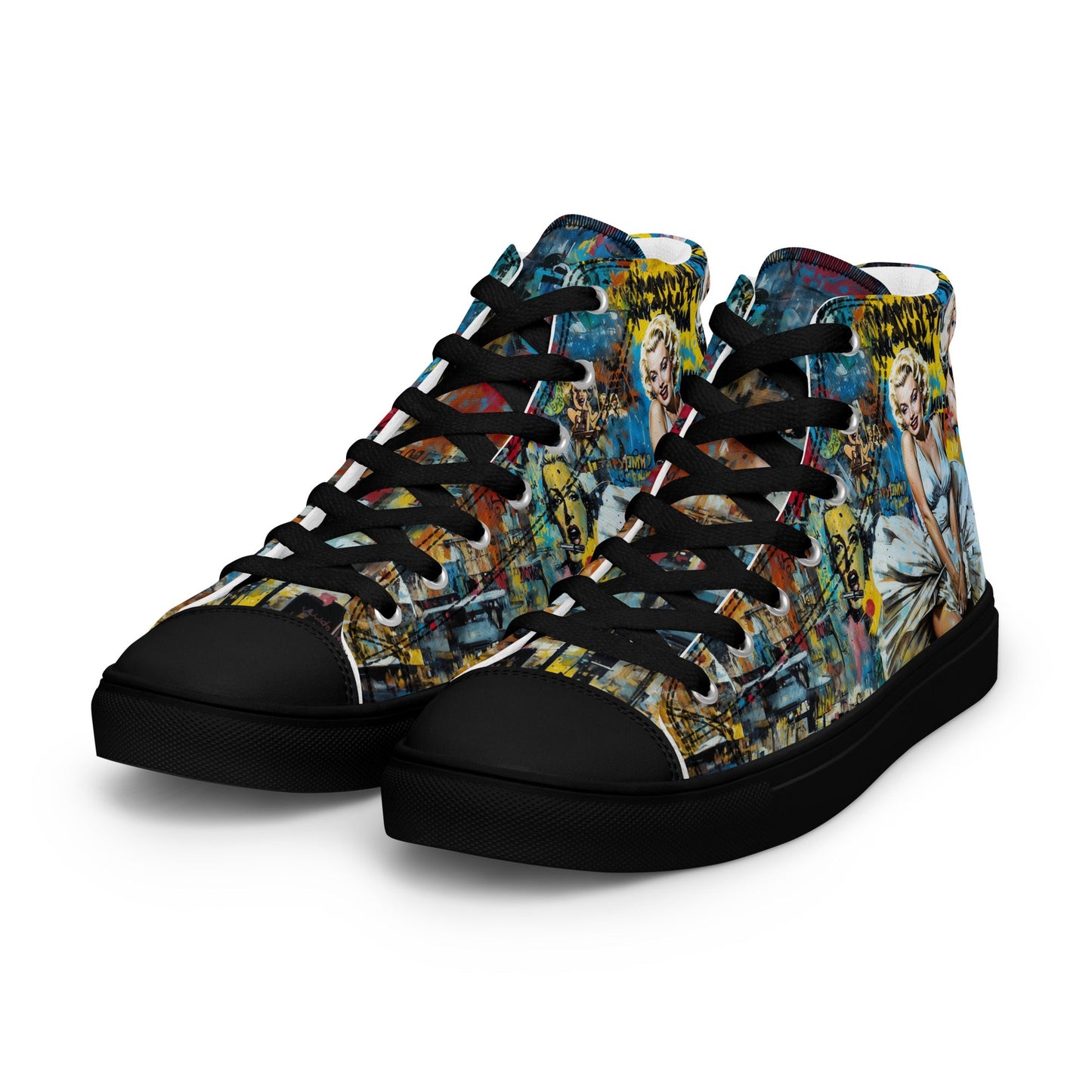 Unisex high top canvas shoes - Marilyn Monroe - LucyKay store