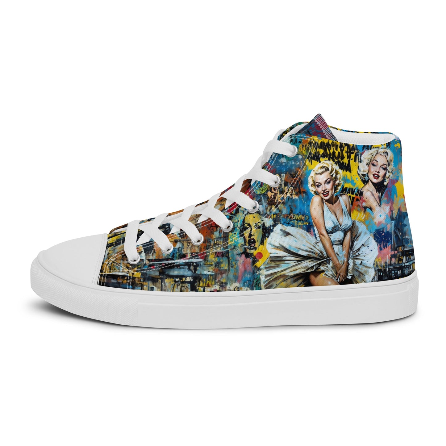 Unisex high top canvas shoes - Marilyn Monroe - LucyKay store