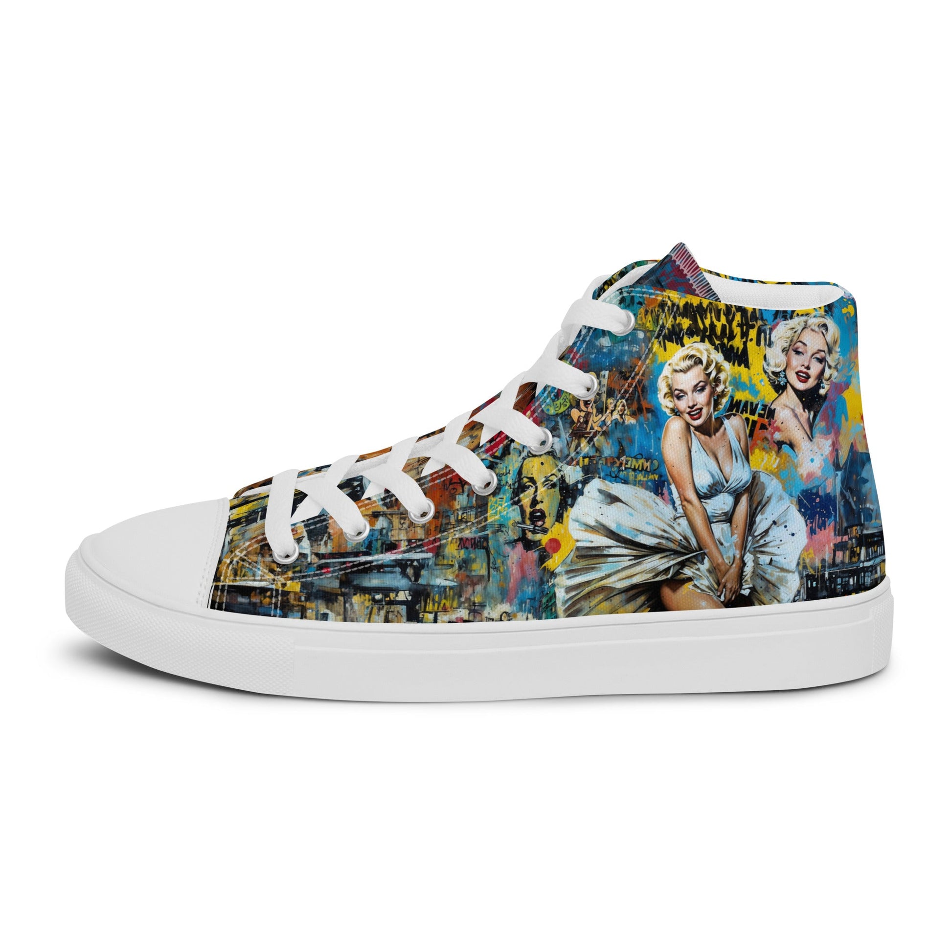 Unisex high top canvas shoes - Marilyn Monroe - LucyKay store