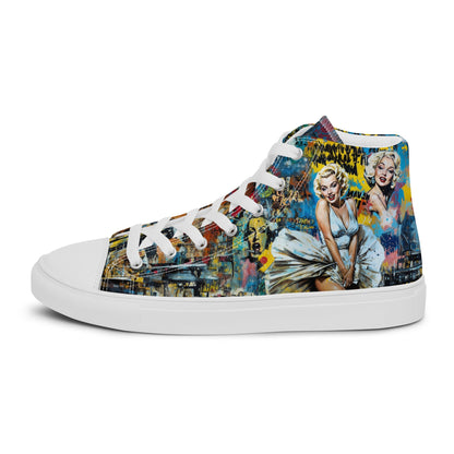 Unisex high top canvas shoes - Marilyn Monroe - LucyKay store